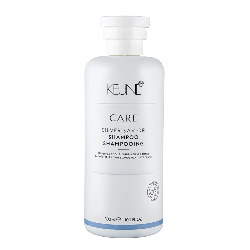 Keune Care Silver Savior Shampoo, Toning & Brightening Cleanser for Blonde & Grey Hair, 10.1 Fl Oz
