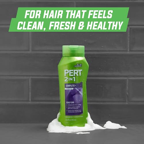Pert 2 in 1 Complete Plus Scalp Care Shampoo and Conditioner - Itchy Scalp Treatment - Sulfate Free Shampoo and Conditioner for Healthy Hair - 25.4 oz