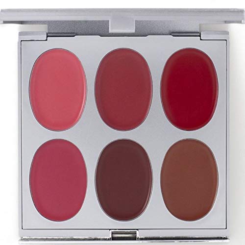 New Again by Jerome Alexander Lipstick Palette & Retractable Brush, 6 Hot-Poured, Buildable & Blendable Smooth Matte Shades (Sexy Lips)