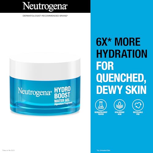 Neutrogena Hydro Boost Water Gel Face Moisturizer Starter Kit, includes Refillable Jar + Refill Pod, with Hyaluronic Acid for a Burst of Hydration & Dewy Skin, 1.7 oz Each