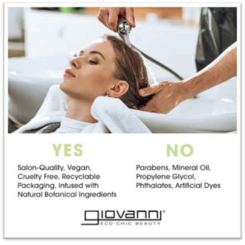 GIOVANNI Biotin & Collagen Hair Serum - Hair Strengthening, Smoothing & Styling, Vegan, Cruelty-Free, Infused with Natural Botanical Ingredients, Salon-Quality, For Healthy-Looking Hair - 2.75 Oz