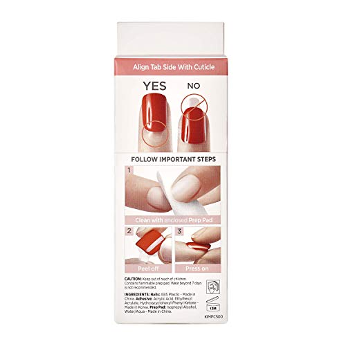 imPRESS Design, Press On Nails, Knock Out, Gray, Short, Size, Squoval, Shape, Includes 30 Nails, Prep Pad, Instructions Sheet, 1 Manicure Stick, 1 Mini File
