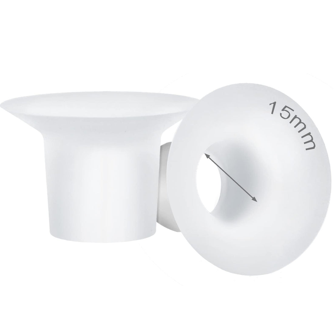 MompMuir 15mm Silicone Flange Inserts Compatible with Momcozy S9 Pro S10 S12 Pro, Paruu P10 P3 R12, TSRETE, kmaier, MomWills, for Spectra S1/S2, Medela Breast Pump, Reduce 24-25mm Tunnel to 15mm, 2pcs