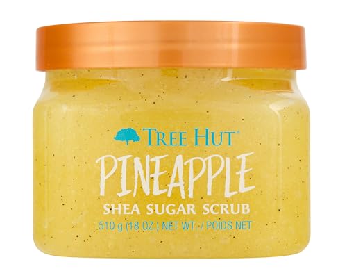 Tree Hut Pineapple Shea Sugar Scrub | Exfoliating Body Scrub Removes Dead, Dry Skin for a Soft & Hydrated Feel | Nourishing Essential Body Care | 18 fl oz.