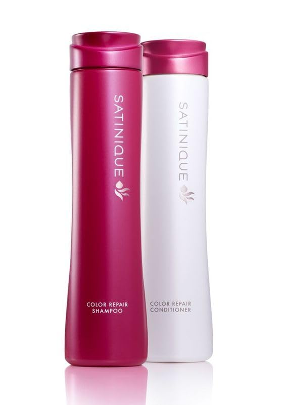 Generic COLOR REPAIR SHAMPOO AND CONDITIONER SET FOR DYED HAIRS, Sulfate-free, hair-strengthening shampoo and conditioner formulas moisturize and repair the cuticle.