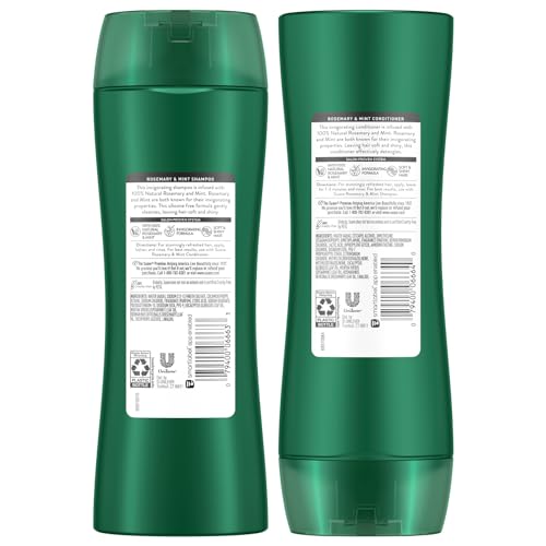 Suave Shampoo and Conditioner Set, Rosemary & Mint - Invigorating Rosemary Mint Clarifying Shampoo & Conditioner, Hair Strengthening, Scented, 12.6 Oz Ea (2 Piece Set)