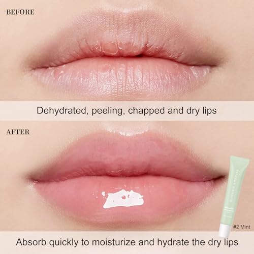 4 PCS Lip Glossy Butter Balm Set,Instant Moisture and Hydration Lip Gloss,Long-lasting Hydrating Non-Sticky Lip Balm,Soften Dry Lips and Lip Care