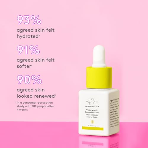 Drunk Elephant Virgin Marula Luxury Facial Oil - 15 ml/.5 fl oz - Face Oil - Clean Clinical Skincare - Cruelty-Free - Dermatologist-Tested - Free of Essential Oils, Silicones, and Fragrance