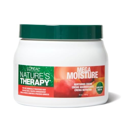 L'Oréal Technique Nature's Therapy Mega Moisture Crème - Conditioning and Detangling Hair Cream, Softens and Adds Shine With Botanical Extracts, For All Hair Types