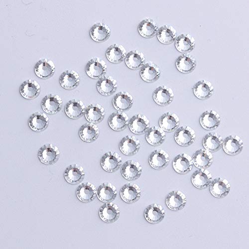 PrettyG 2880pcs SS12 Nail Crystals AB Nail Art Sparkly Round Flatback Rhinestones, Non-Self-Adhesive W-S12