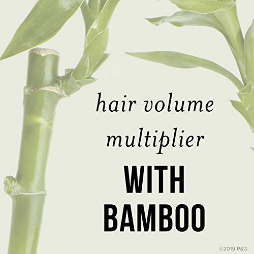 Pantene Nutrient Blends Bamboo Hair Volume Multiplier Silicone Free Shampoo For Fine, Thin Hair, 9.6 Fl oz, 2.583 Fl oz