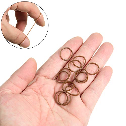 1000 Mini Rubber Bands Soft Elastic Bands for Kid Hair Braids Hair (Dark Brown)