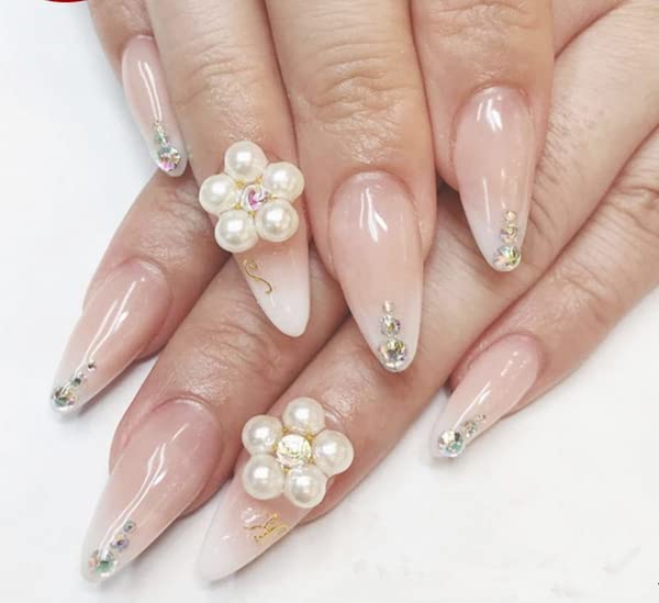 White Pearl Eyes Face 3D Self Adhesive Nail Rhinestones Temporary Tattoo Gems Dots Jewelry DIY Body Art Accessories Festival Decorations 4 Sheets