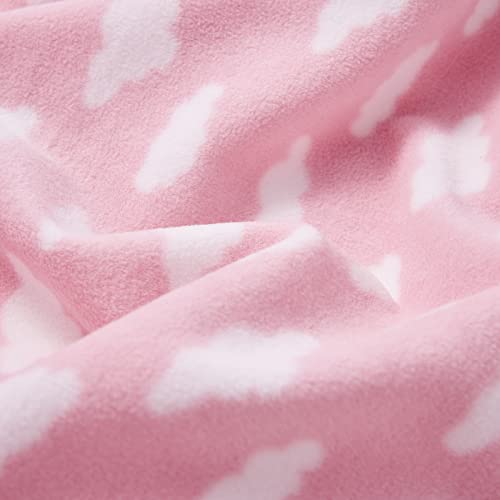 DaysU Micro Fleece Baby Sleep Sack 18-24 Months, 1.0 TOG Baby Sleeveless Wearable Blanket with 2-Way Zipper, Sleeping Bag for Baby Girl, 1 Pack, Pink Cloud