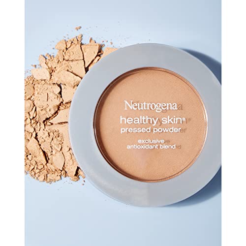 Neutrogena Healthy Skin Pressed Makeup Powder Compact with Antioxidants & Pro Vitamin B5, Evens Skin Tone, Minimizes Shine & Conditions Skin, Light 20,.34 oz
