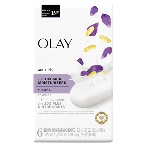 Olay Age Defying Bar Soap with Vitamin E and Vitamin B3 Complex Beauty Bars 3.17 oz, 6 count