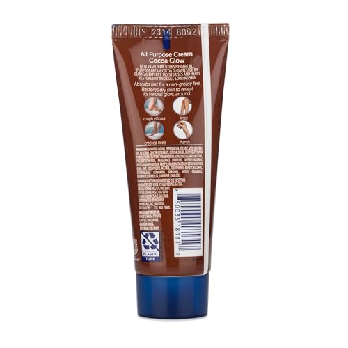 Vaseline All Purpose Cream Cocoa Glow, with Pure Cocoa Butter, 6-Pack, 1.41 FL Oz Each, 6 Tubes