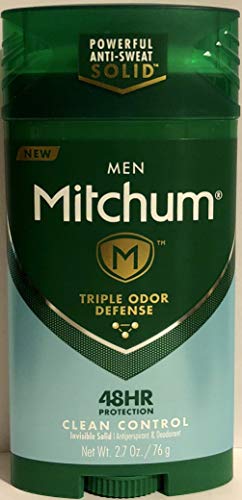 MITCHUM Advanced Control Invisible Solid Clean Control For Men, 2.7 Oz (Pack of 3)