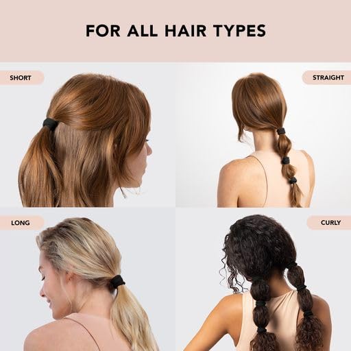 KITSCH Black Nylon Elastics 20 Pc Set, 20 CT