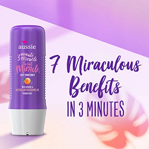 Damage Repair - Aussie Paraben-Free Total Miracle 3 Minute Miracle Conditioner w/Apricot, 8.0 fl oz (Packaging May Vary)