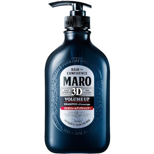 MARO 3D Volume Up Shampoo - Achieve 150% More Volume, Improve Scalp, Repair & Strengthen - DHT Blocker for Men, Mens Hair Growth Products, Volumizing Shampoo for Thinning Hair, Gifts For Men