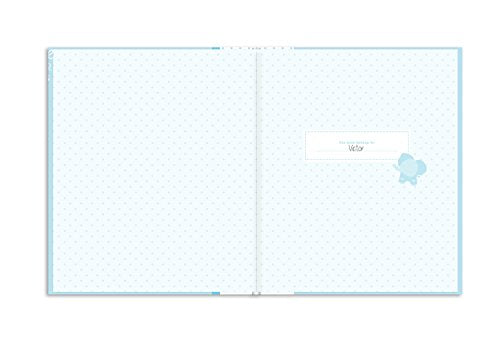 Lil Peach First 5 Years Dream Big Wordplay Baby Memory Book, Baby Keepsake Journal, Gift For New And Exxpecting Parents, 46 Fill In Pages, Blue 1 Count (Pack of 1)