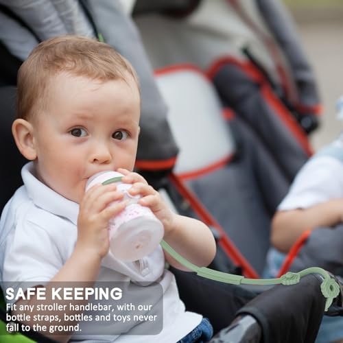 Toy Safety Straps, Socub Silicone Adjustable Baby Pacifier Teether Straps, 4pcs Toddler Toy Bottle Harness Straps for Strollers, High Chair, Cribs, Bags, BPA Free, Multi Colors