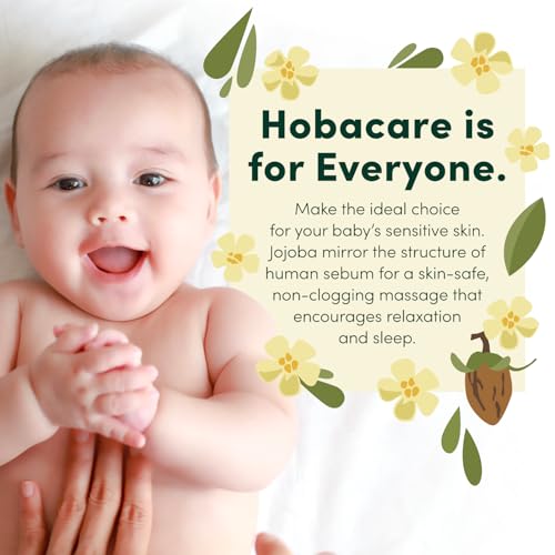 HobaCare 100% Pure, Unrefined Jojoba Oil for Skin & Nails - Moisturizing Body Oil & Face Moisturizer for Dry Skin - Natural Treatment for Hair & Beard Care (4.22 fl oz)