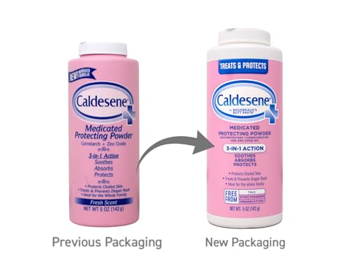Caldesene Medicated Protecting Powder with Zinc Oxide & Cornstarch, 5 oz (Pack of 6)