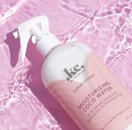 KeraCare Coconut Water - 16 oz - Light Hair Refresher Spray - Moisturizing and Hydrating - with Jamaican Black Castor Oil and Coconut Oil
