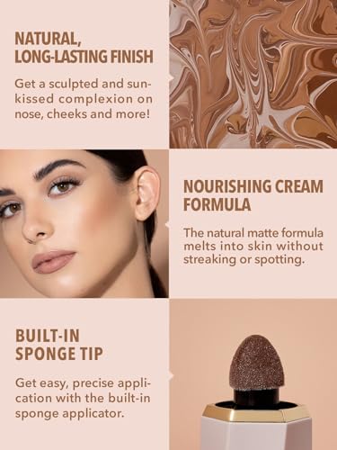 SHEGLAM Sun Sculpt Cool Toned Liquid Contour Stick Long Lasting Cream Bronzer Makeup - Golden Sun