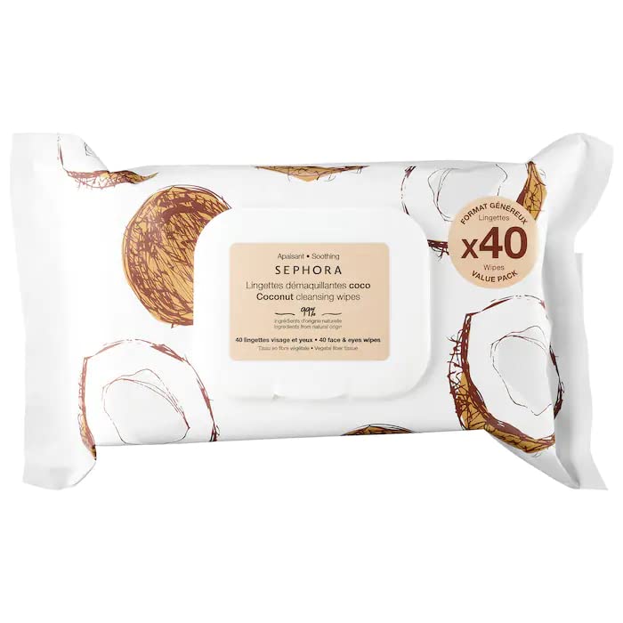 SEPHORA COLLECTION Clean Cleansing & Gentle Exfoliating Wipes Coconut