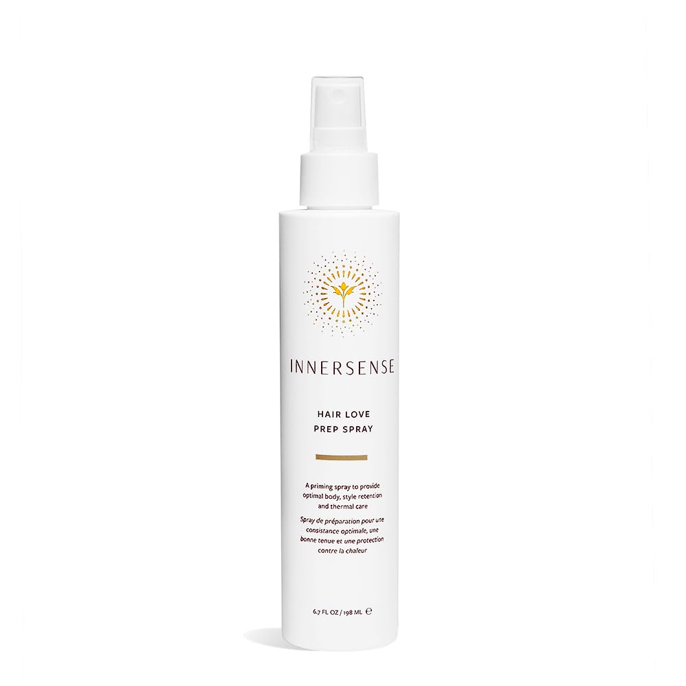 INNERSENSE Organic Beauty - Natural Hair Love Prep Spray For Body, Style Retention + Thermal Care | Non-Toxic, Cruelty-Free, Clean Haircare (Full Size, 6 fl oz | 198 ml)