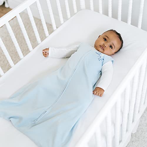 HALO SleepSack, 100% Cotton Wearable Blanket, Swaddle Transition Sleeping Bag, TOG 0.5, Baby Blue, Large, 12-18 Months