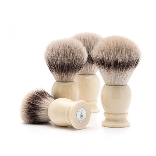 Muhle Synthetic Silvertip Fibre Shaving Brush With Medium Size Imitation Ivory Resin Handle