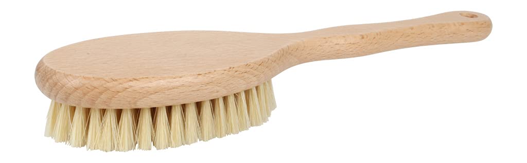 Short Bath Brush with Natural Pig Bristles : Bürstenhaus Redecker Short Bath Brush with Natural Pig Bristles, 11-3/4 Inches Long