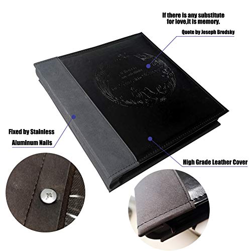 Totocan 4x6 Photo Albums 600 Pockets, Large Capacity Photo Book with Vintage Leather Cover, Family, Baby, Wedding Photo Album (Black)