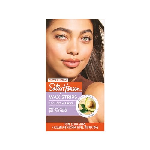 Sally Hansen Wax Kit Wax Strips For Face & Bikini 20 count (Pack of 1)
