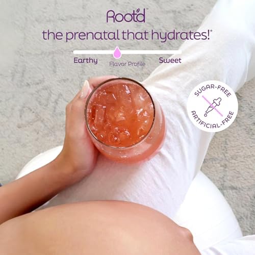 Root'd Prenatal Multivitamin Powder - 25 Vitamins & Minerals with 3X Electrolytes, Folate, Iron, D3 for Mom & Baby, 7 Superfoods & Probiotics, Sugar-Free Vitamins & Hydration | 24 Packets