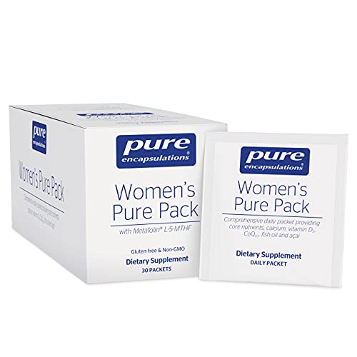 Pure Encapsulations Women's Pure Pack - for Women Over 40 - Bone, Heart, Eye & Breast Health* - with Calcium, DHA, EPA & CoQ10 - Once-Daily - 30 Packets