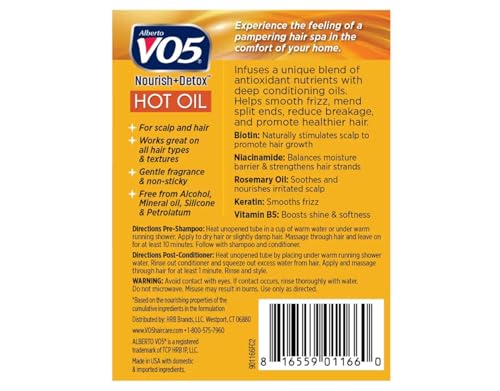 V05 Moisturizing Hot Oil, 2 tubes, 0.5 oz