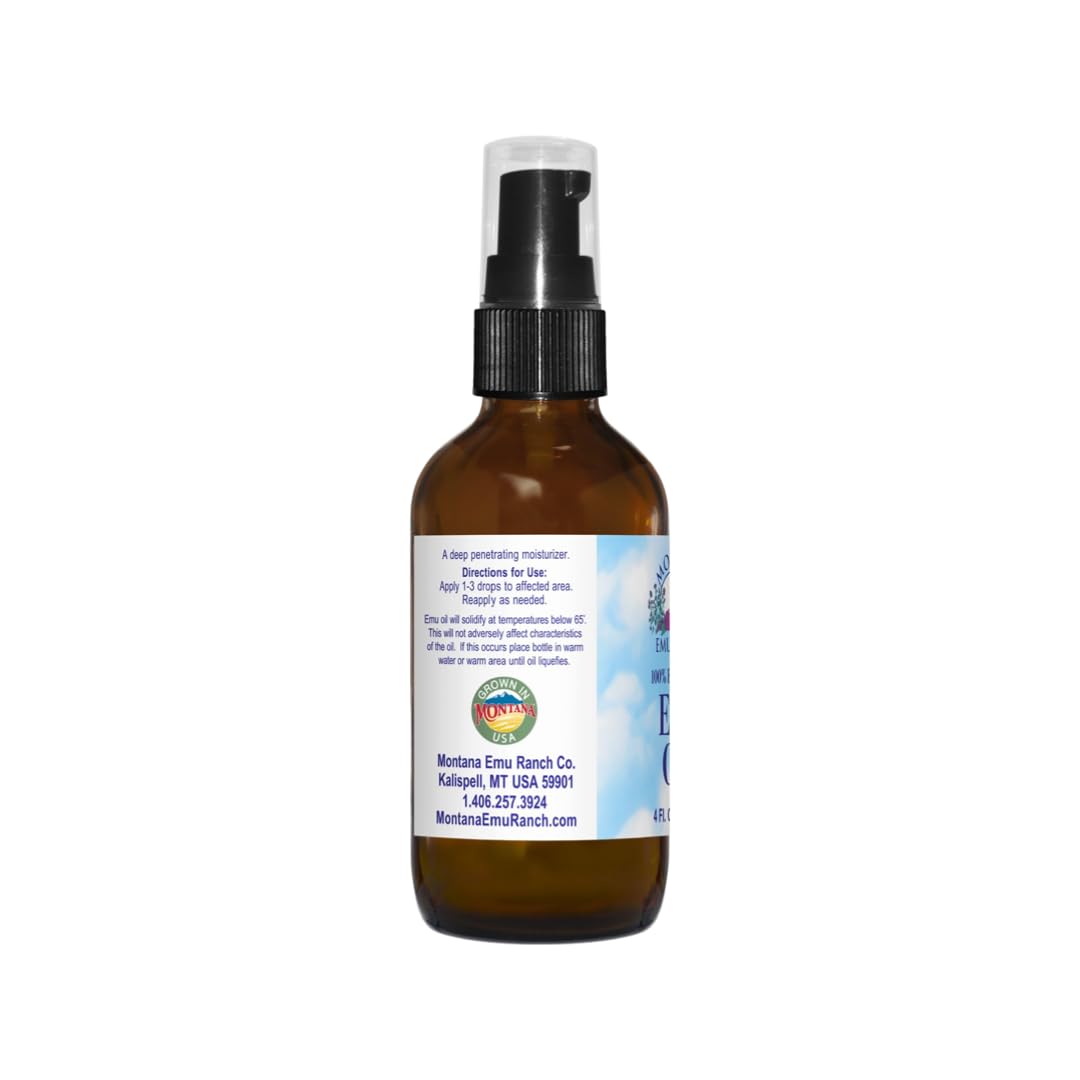 100% Pure Montana Emu Oil Montana Emu Ranch Co. 4 oz Liquid by Montana Emu Ranch