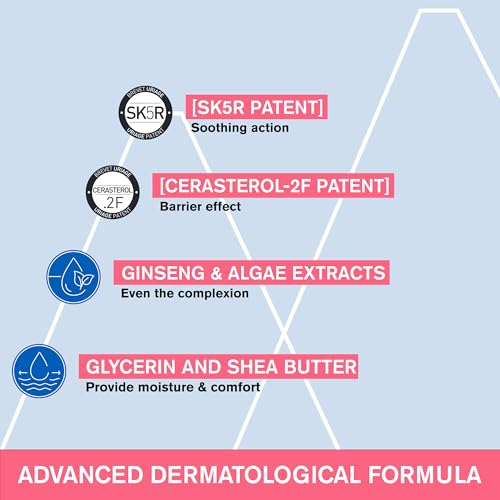 Uriage Roseliane Redness Relief Face Cream 1.35 fl.oz. | Hydrating Moisturizer for Sensitive Skin Prone to Redness | Soothes and Decrease visible Redness | Makeup Base, Non Comedogenic