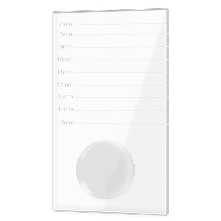 G2PLUS Glass False Lash Holder, 4'' x 2'' x 0.4''Lash Pallet for Lash Extensions, 2-in-1 Crystal False Lashes Adhesive Glue Pallet Holder for Eyelash Extensions