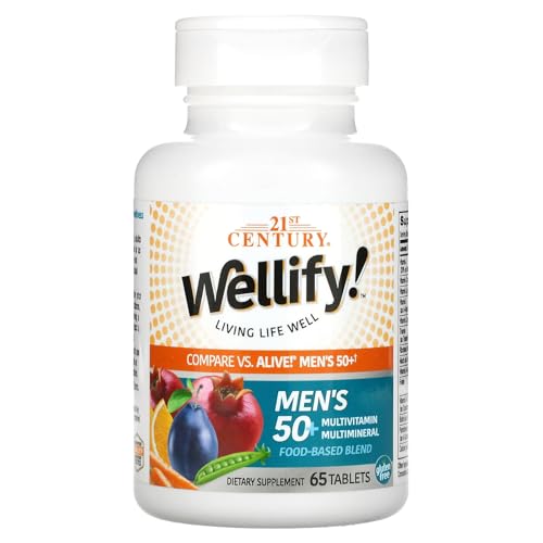 21st Century Wellify Men's 50+ Multivitamins with Minerals, 65Count