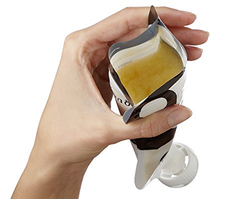 Squooshi Reusable Baby Food Pouches for Toddlers | BPA Free Plastic, Food Safe, Freezer Safe | Refillable for Applesauce Yogurt & Puree Squeeze Pouch