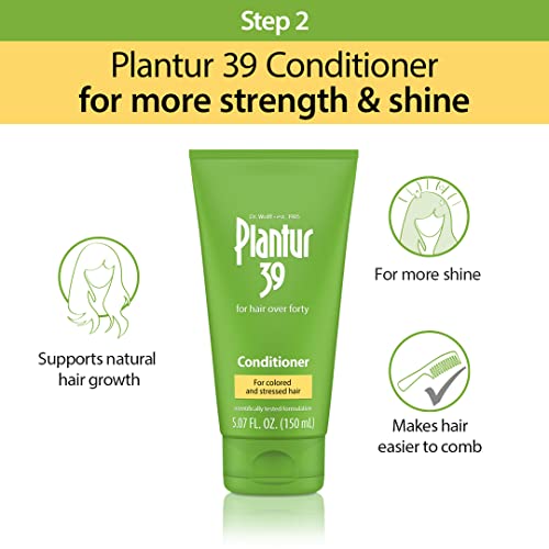 Plantur 39 Phyto-Caffeine Women's 3-Step System for Colored, Stressed Hair - Shampoo (8.45 fl), Conditioner (5.07 fl), Tonic (6.76 fl)