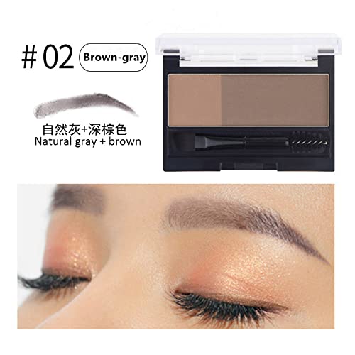 SNOVO Professional eyebrow Palette Eyebrow makeup is available in 5 colors (02# Brown-gray) 2 Piece Set