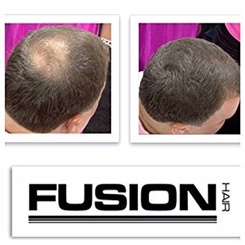0.43 oz, Grey : HAIR FUSION - 100% Real Human Hair Fibers - Conceal bald and thinning hair - Root touch up - Volumizer - Unisex (0.43 oz, Grey)