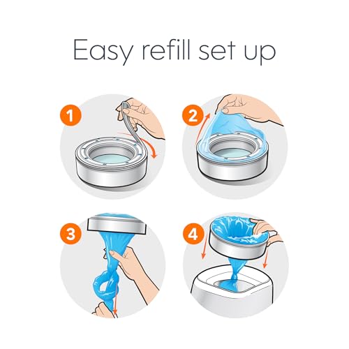 Diaper Genie Bags Refills 270 Count (Pack of 3) Clean Laundry Scent | Diaper Pail Refills with Max Odor Lock | Holds up to 810 Newborn Diapers